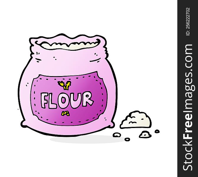 Cartoon Pink Bag Of Flour