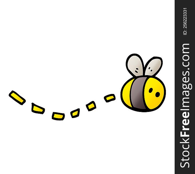 vector gradient illustration cartoon bee