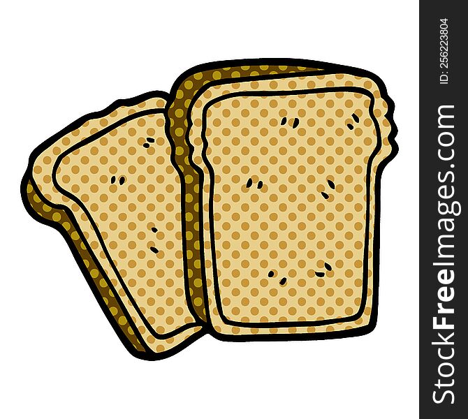 cartoon doodle toast