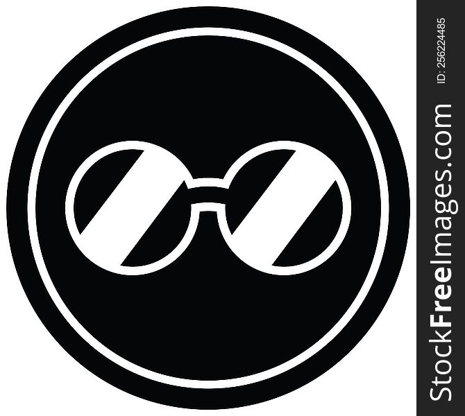 spectacles graphic vector illustration circular symbol. spectacles graphic vector illustration circular symbol