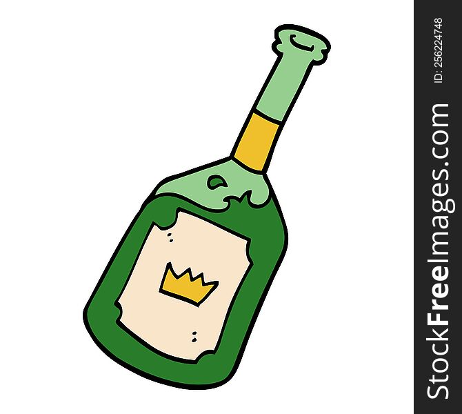 cartoon doodle alcoholic drink