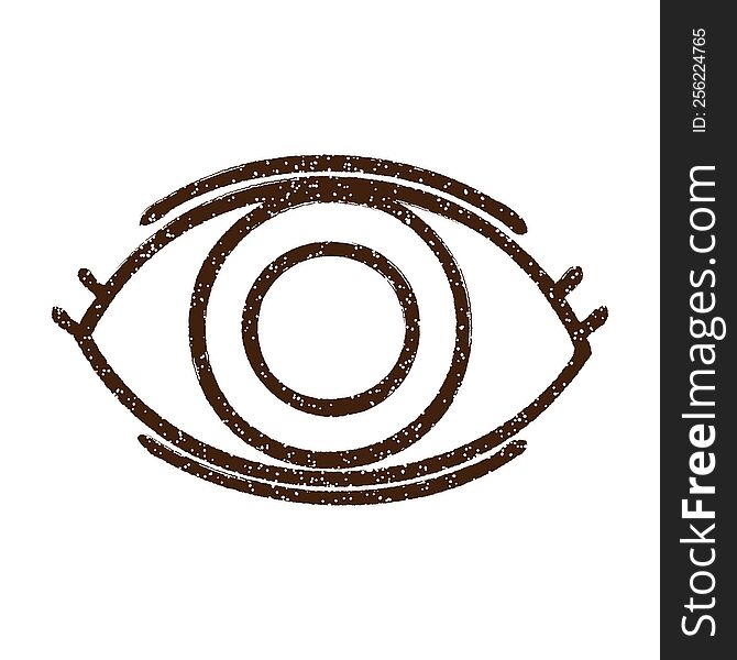 Eye Symbol Charcoal Drawing