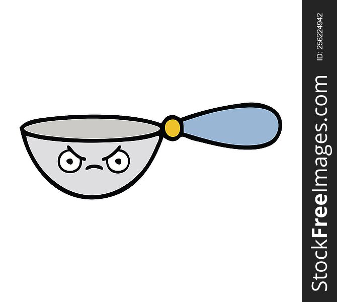 cute cartoon of a measuring spoon. cute cartoon of a measuring spoon