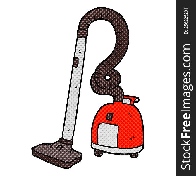 freehand drawn cartoon vacuum cleaner