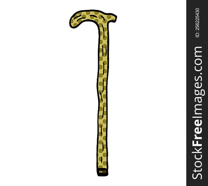 Cartoon Doodle Walking Stick