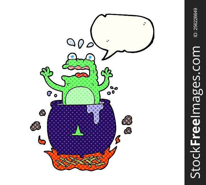 Comic Book Speech Bubble Cartoon Funny Halloween Toad