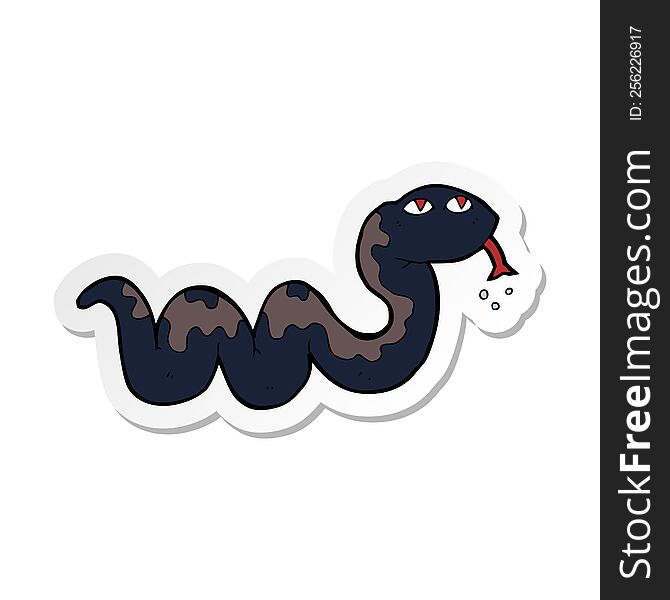 sticker of a cartoon snake