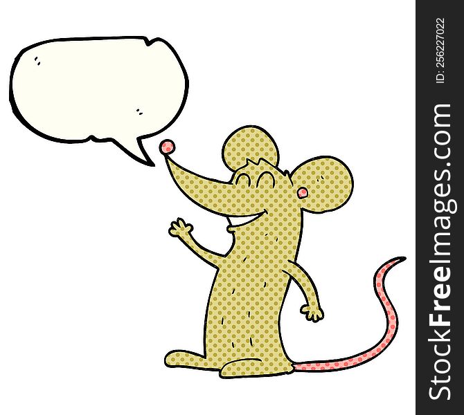 Comic Book Speech Bubble Cartoon Mouse