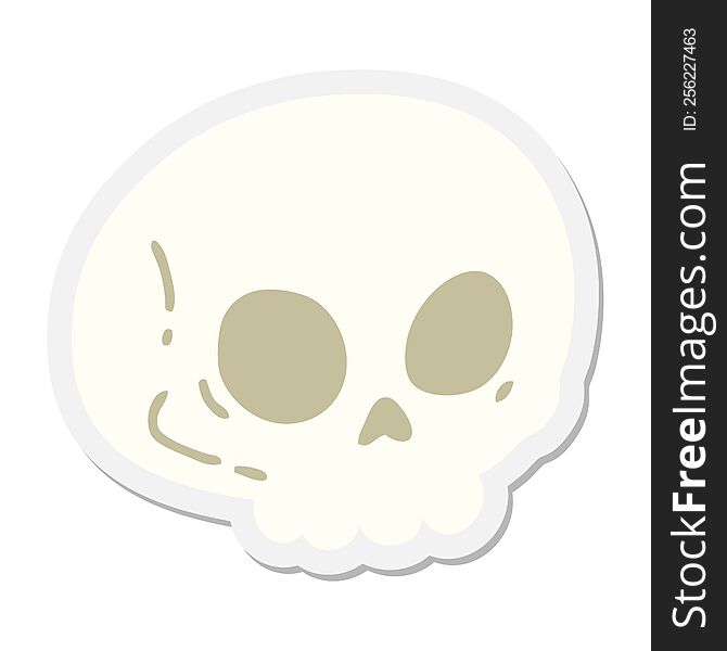 spooky skull sticker