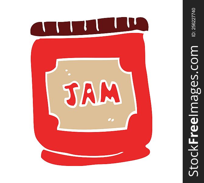 cartoon doodle jam pot