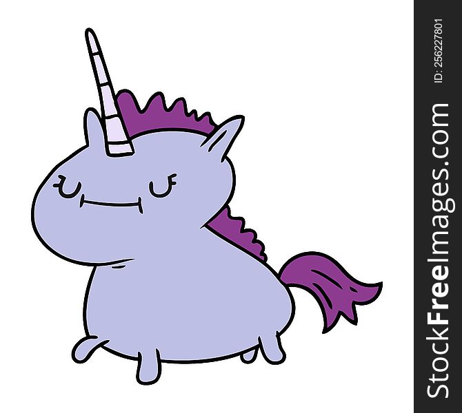 hand drawn cartoon doodle of a magical unicorn