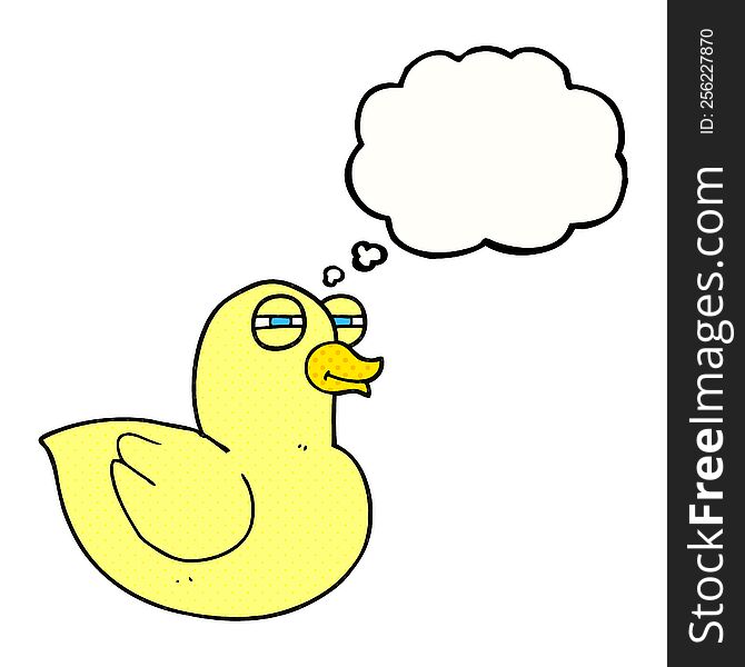 Thought Bubble Cartoon Funny Rubber Duck