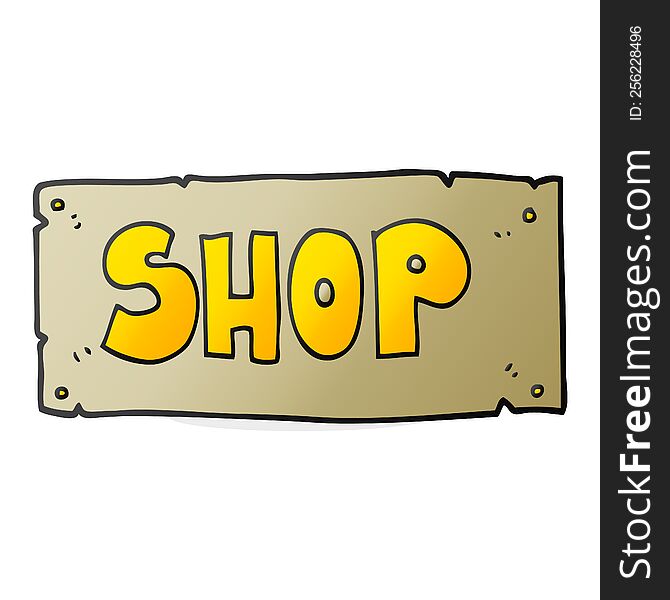 Cartoon Shop Sign