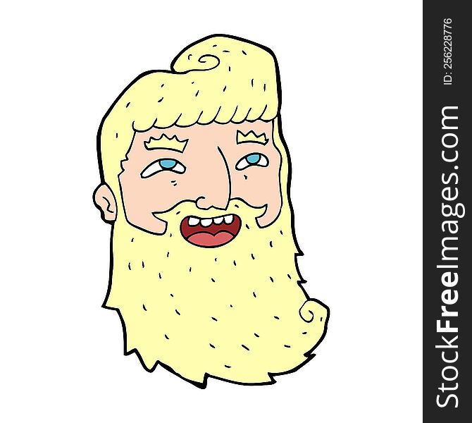 cartoon man with beard laughing