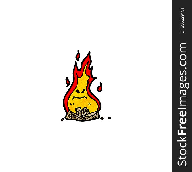 flame cartoon character