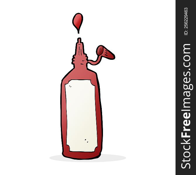 cartoon ketchup bottle