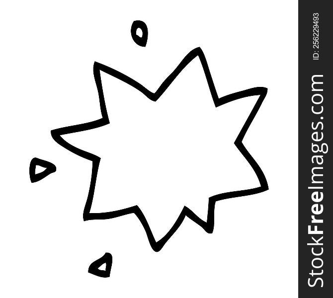 line drawing cartoon explosion symbol
