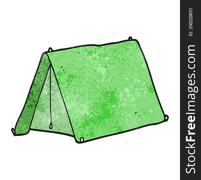 freehand textured cartoon tent
