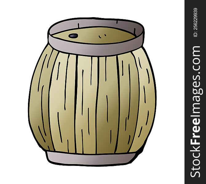 Cartoon Doodle Beer Barrel