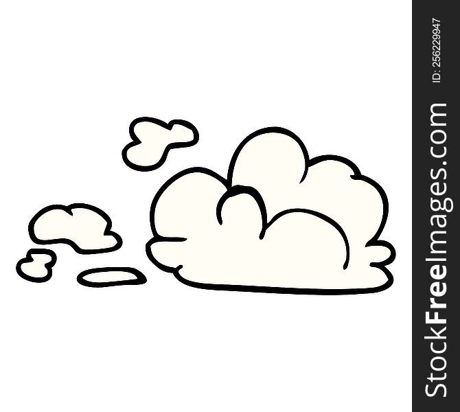 cartoon doodle fluffy white clouds