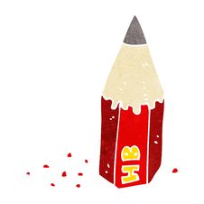 Cartoon Pencil Stub Royalty Free Stock Image