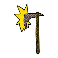Cartoon Doodle Viking Axe Royalty Free Stock Photography