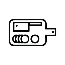 Free Chopping Board Icon Royalty Free Stock Photography - 256239937