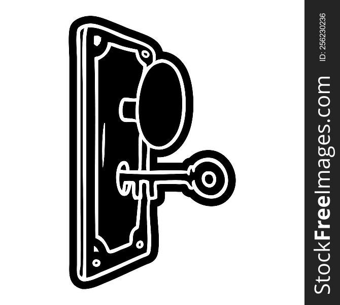 Cartoon Icon Drawing Of A Door Handle