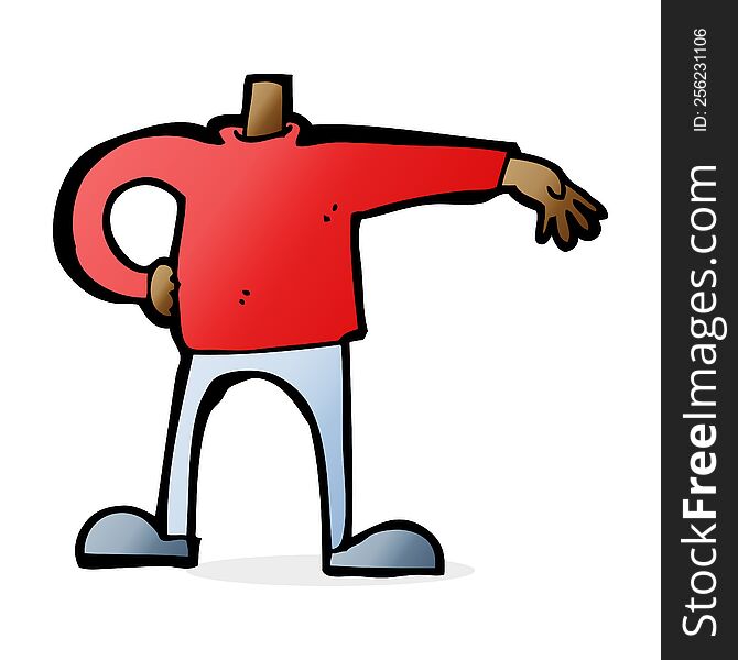 cartoon male body making gesture (mix and match cartoons or add own photos as head