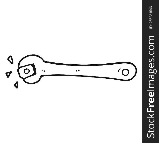 cartoon spanner turning nut