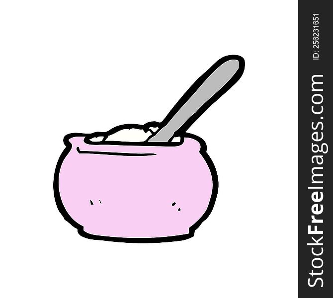 cartoon sugar bowl