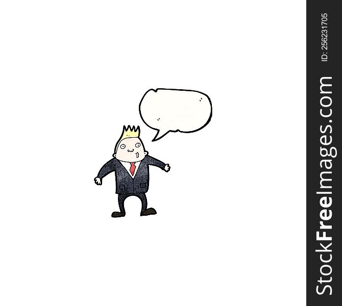 Businessman With Speech Bubble