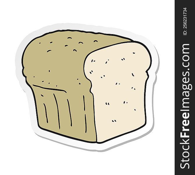 sticker of a cartoon bread