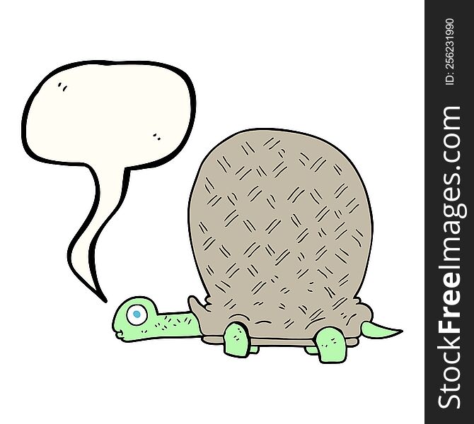 speech bubble cartoon tortoise