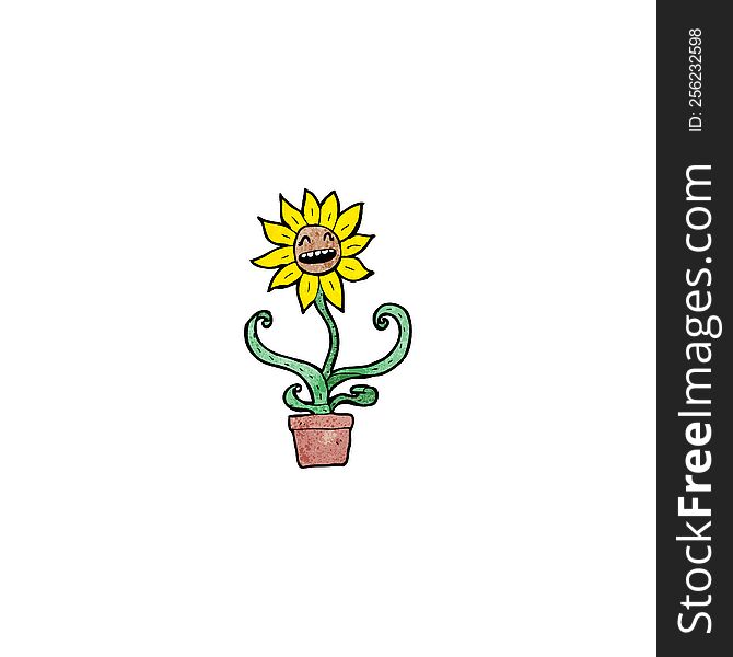 sunflower cartoon character
