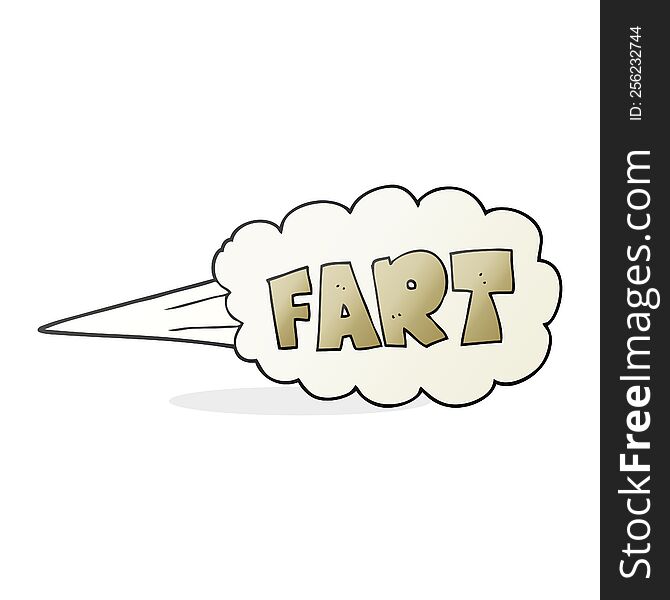 freehand drawn cartoon fart symbol