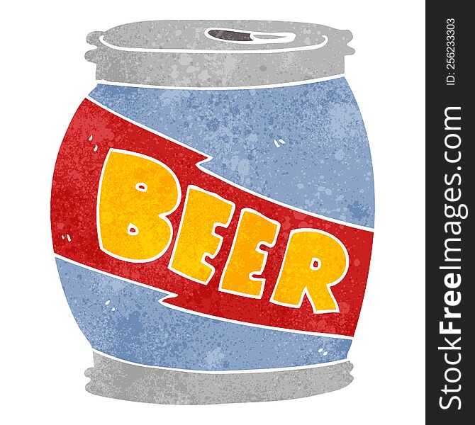 retro cartoon beer can