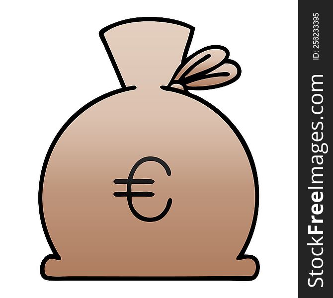 Gradient Shaded Cartoon Bag Of Money