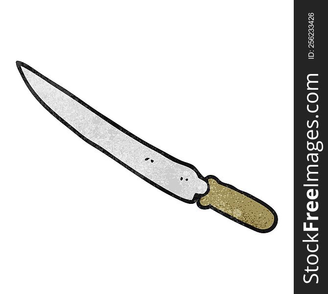 freehand textured cartoon kitchen knife