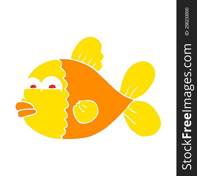 flat color illustration of fish. flat color illustration of fish