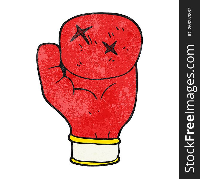 freehand textured cartoon boxing glove