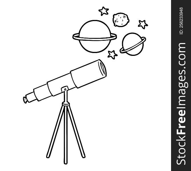 cartoon telescope. cartoon telescope