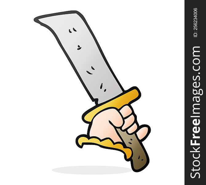 Cartoon Hand With Sword