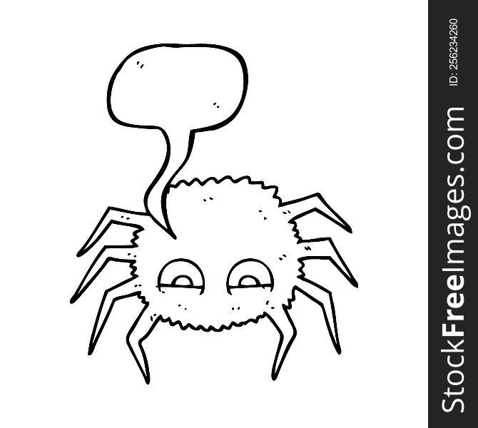 Speech Bubble Cartoon Spider