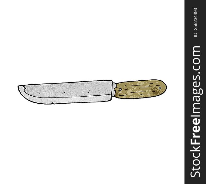 freehand textured cartoon knife