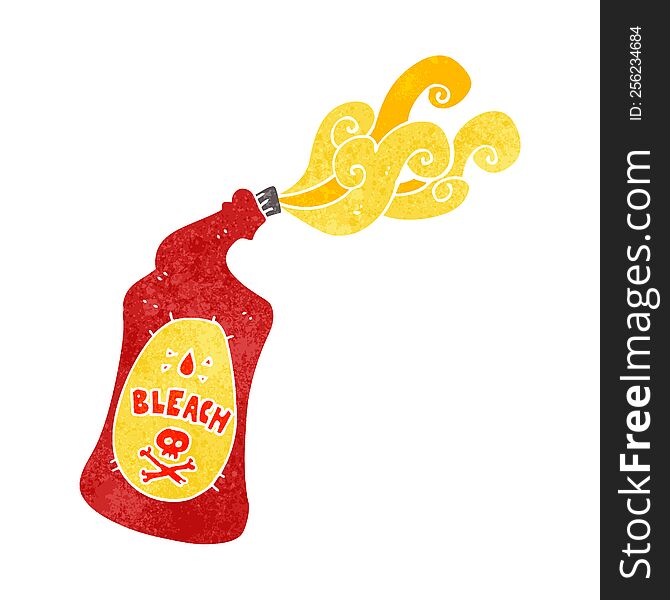 Retro Cartoon Bleach Bottle Squirting
