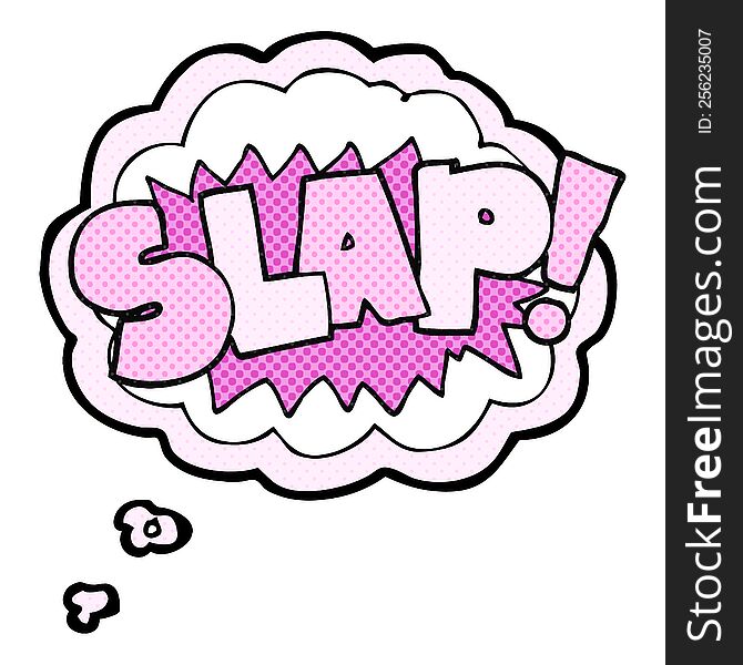 freehand drawn thought bubble cartoon slap symbol