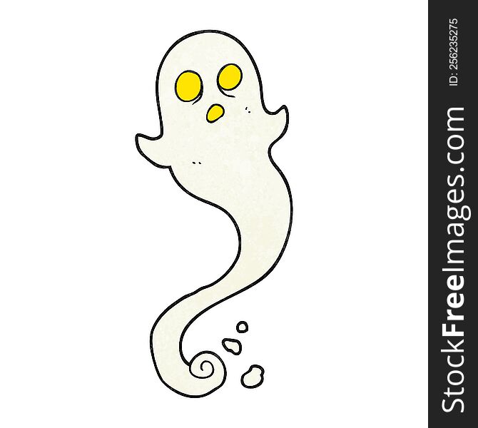 Textured Cartoon Halloween Ghost