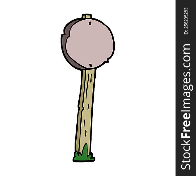 Cartoon Doodle Sign Post