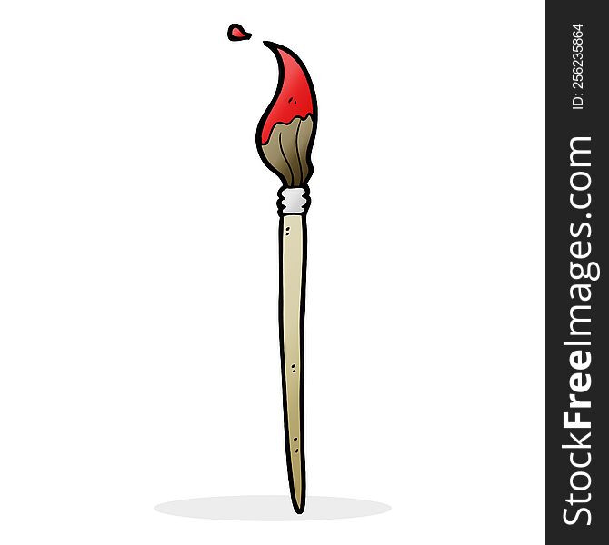 cartoon artist\'s brush